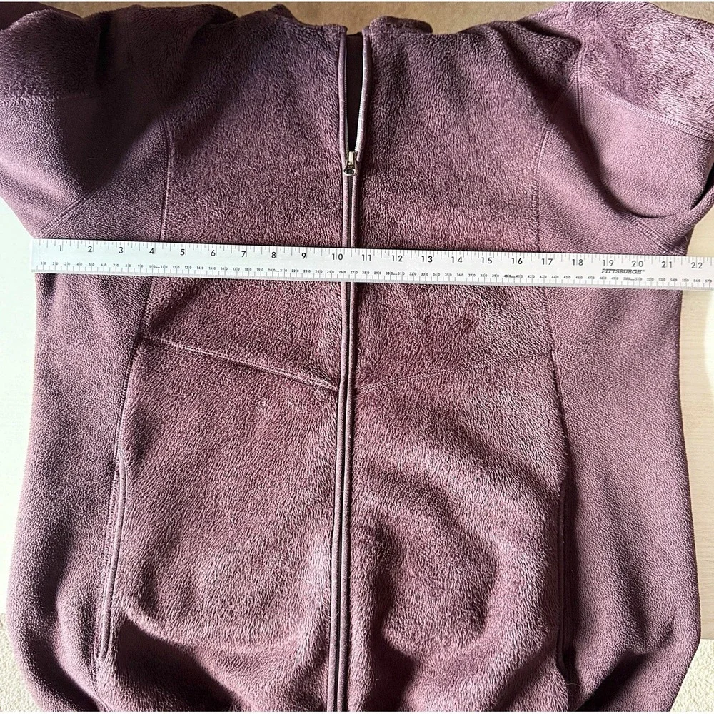 Eddie Bauer Plum/purple Fleece Hoodie Zipper Down In Size XL